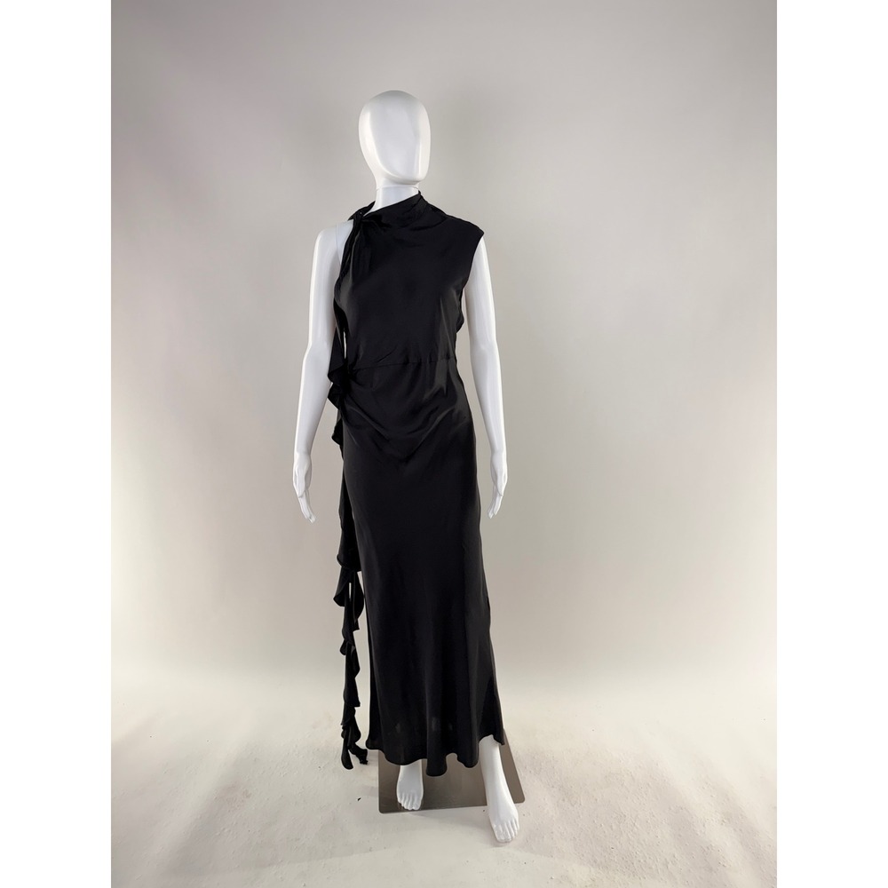 Shona Joy Black Sleeveless High Neck Cutout Back Maxi Dress - Picture 3 of 11